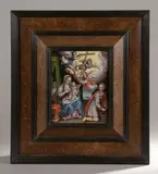 Sainte Famille avec les anges portant la Croix by Pieter Lisaert, Panneau de chêne, une planche, non parqueté, sold Dec 2021