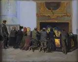 La crèche by Maurice de Lambert, Pastel, sold Dec 2021