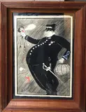 Le panier à salade by Georges De Sonneville, 1908, Encre de Chine, crayon et aquarelle et gouache, sold Dec 2021