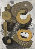 Composition by Zora Staak, 1950, Gouache, sold Dec 2021