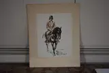 Cavalier sur son cheval by José Luis Rey Vila, Encre de chine et rehauts d'aquarelle, sold Dec 2021