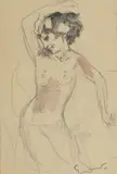 Nu dansant by Othon Friesz, Crayon et aquarelle, sold Nov 2021