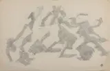 Scène de tauromachie by Léopold Survage, Crayon et estompe, sold Nov 2021