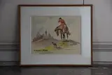 Scène de chasse by Yvan Benoist-Gironiere, Aquarelle et encre de chine, sold Nov 2021