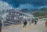 Paris, Le Pont des Arts by Jean Fusaro, Pastel, sold Oct 2023