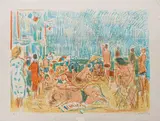 La plage by André Cottavoz, 1974, Lithographie, sold Oct 2023