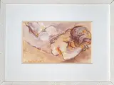Nu couché by Jacques Poncet, 1965, Pastel et gouache, sold Oct 2023