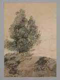 Paysage à l'arbre by Jean Batail, Encre (plume et lavis) et aquarelle, sold Oct 2023