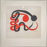 Deux serpents by Alexander Calder, 1973, Lithographie, sold Oct 2023