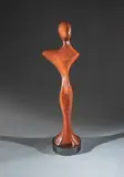 Femme Fleur by Xavier Alvarez, Épreuve en bronze à patine brune nuancée, sold Oct 2023