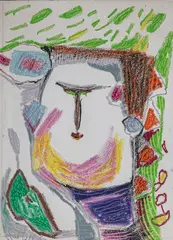 Visage by Gina Pellone, Pastel, sold Oct 2023