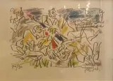 Composition by Gen Paul, Lithographie, sold Sep 2023
