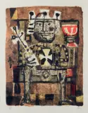 Le Roy boit by Antoni Clavé, 1954, Lithographie en couleurs signée, sold Dec 2021
