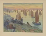 Les vieux by Henri Rivière, Lithographie originale signée dans la planche en bas à gauche, sold Dec 2021