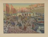 Le port by Henri Rivière, Lithographie originale signée dans la planche en bas à gauche, sold Dec 2021