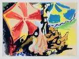 Sous le parasol by Édouard Pignon, 1970, Gouache, sold Dec 2021