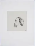 Portrait de M. Llobet, guitariste by Odilon Redon, 1908, Lithographie originale, sold Dec 2021