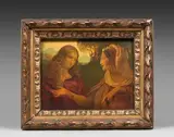 Deux femmes discutant by Armand Point, Panneau, une planche, non parqueté, sold Dec 2021