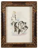 Portrait de femme by André Dignimont, Encre, aquarelle et gouache sur papier, sold Dec 2021