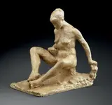 Danièle assise by Charles Auffret, 1972, Epreuve en terre cuite, n°2/8, sold Oct 2015