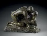 L'invitation, vers 1980-1990 by Charles Auffret, Epreuve en bronze, n°1/8 Fonte à la cire perdue Delval, sold Oct 2015