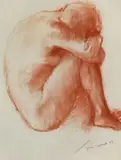 Nu féminin by Jean Cardot, 1965, Sanguine, sold Oct 2015