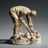 Le casseur de pierre by Jules Dalou, Plâtre, sold Oct 2015