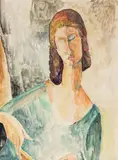 Portrait de femme by Jeanne Hébuterne, Aquarelle Porte une inscription apocryphe: Modigliani, sold Oct 2015