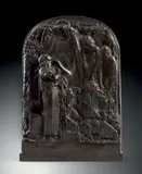 Jeanne d'Arc écoutant ses voix by Charles Malfray, vers 1920, Epreuve en bronze Fonte à la cire perdue, sold Oct 2015