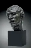 L'un des Bourgeois de Calais: Tête de Pierre de Wissant, type B, petit modèle by Auguste Rodin, 1885, Épreuve en bronze à patine brune nuancée de vert Fonte à la cire perdue exécutée par Georg, sold Oct 2015