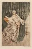 Casanova by Louis Icart, Aquatinte et pointe sèche en couleur signée en bas à droite, timbre sec LI, une presse et, sold Apr 2022