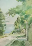 Rue de Vill ers-sur-Mer by Paul Joseph Lebret, Aquarelle signée, sold Apr 2022