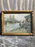 Vue de la cathédrale Notre-Dame depuis le quai Saint Michel by René Leverd, Aquarelle et gouache, sold Feb 2022