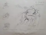 Couples enlacés by Louis Lutz, 1979, Crayon sur papier, sold Jan 2022