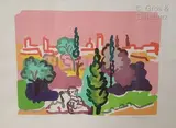 Sculpture antique by Charles Lapicque, Lithographie en couleurs, sold Jan 2022