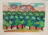 le verger by Charles Lapicque, Lithographie en couleurs, sold Jan 2022
