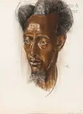 Portrait de Bitende du Clan Mugesera Mututsi de la région Kigali by Marthe de Witte, Pastel, sold Dec 2021