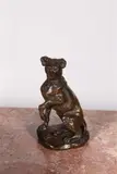 Chienne assise, la patte antérieure gauche levée by Thomas François Cartier, Epreuve en bronze à patine brune nuancée, sold Mar 2017