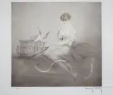 Tendre Leçon (Tender Lesson). 1926 by Louis Icart, Pointe sèche et aquatinte, sold Apr 2016