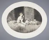 La Leçon de chant (Singing Lesson). 1926 by Louis Icart, Eau-forte, pointe sèche et aquatinte, sold Apr 2016