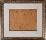 Feuille d’études avec des nus féminins by Henri Fantin-Latour, Crayon noir sur papier calque, sold Nov 2024