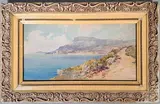 Vue de Monte Carlo depuis Menton by Ernest Lessieux, Aquarelle sur papier, sold Nov 2024