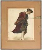 Etude de personnage by Pierre-Nicolas Brisset, Crayon et aquarelle, sold Nov 2024