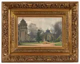 Jardin des Champ-Elysées by Paul Louchet, Fusain, pastel et gouache, sold Nov 2024
