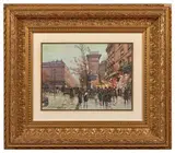 Paris, boulevard Bonne Nouvelle près de la by Eugène Galien-Laloue, Aquarelle et gouache, sold Nov 2024