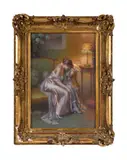 Le sommeil by Delphin Enjolras, Pastel signé en bas à gauche, sold Nov 2024