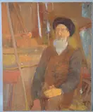 Portrait d'un rabbin by Maurice Eliot, Pastel sur toile, sold Nov 2024