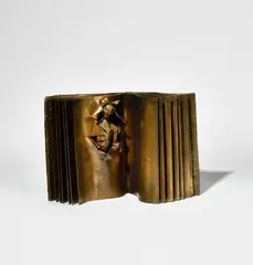 Michel LAUDE Fondeur Le temps à travers les pages by Jean Gourmelin, Bronze, sold Nov 2024