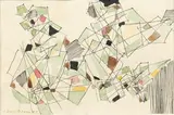 Figures géométriques by Natalia Dumistresco, 1955, Aquarelle et encre noire, sold May 2016