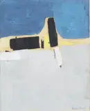 Composition abstraite by Peter Kinley, Huile et gouache sur papier, sold May 2016